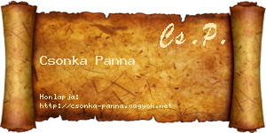 Csonka Panna névjegykártya